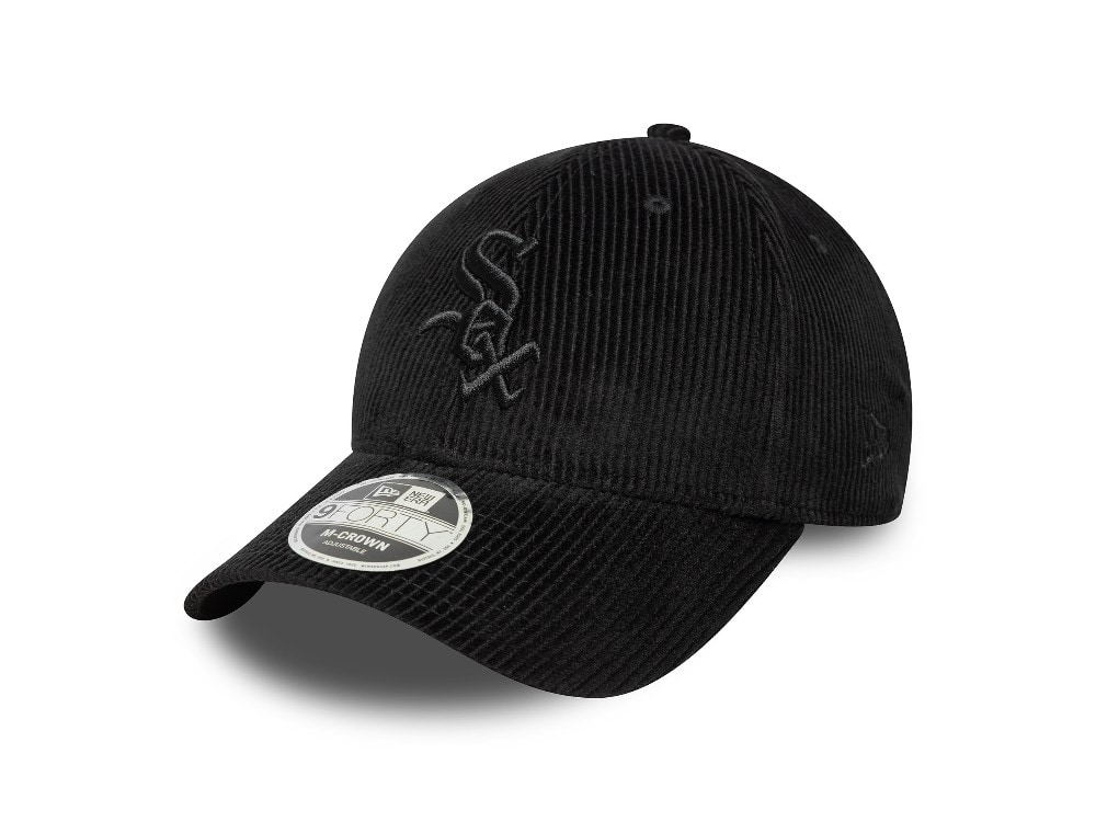 New Era Chicago White Sox Black Corduroy 9Forty M Crown Snapback Gorra
