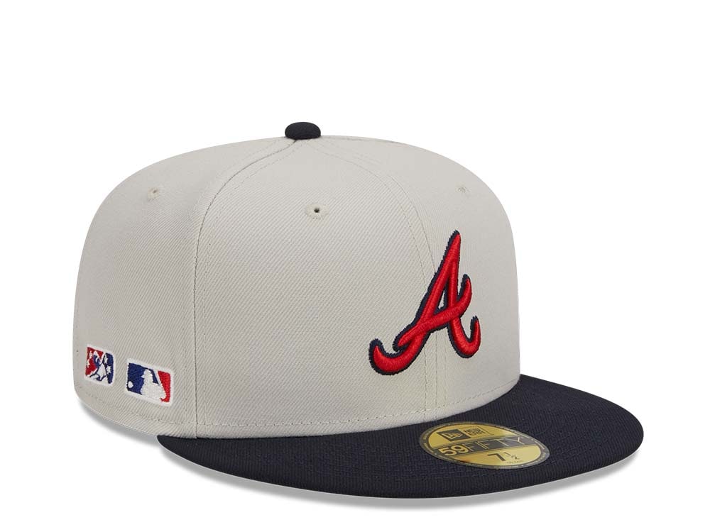 New Era Atlanta Braves Farm Team Stone Throwback Two Tone Edition 59Fifty Fitted Gorra