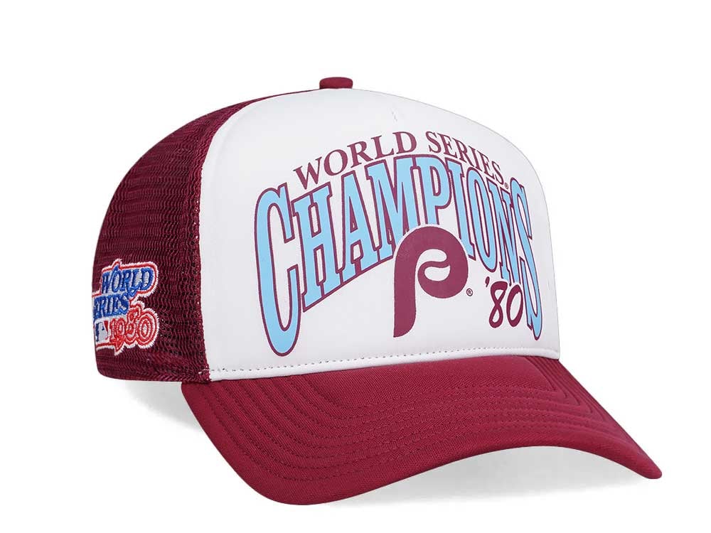 47Brand Philadelphia Phillies World Series 1980 Champions Offside Trucker Snapback Gorra