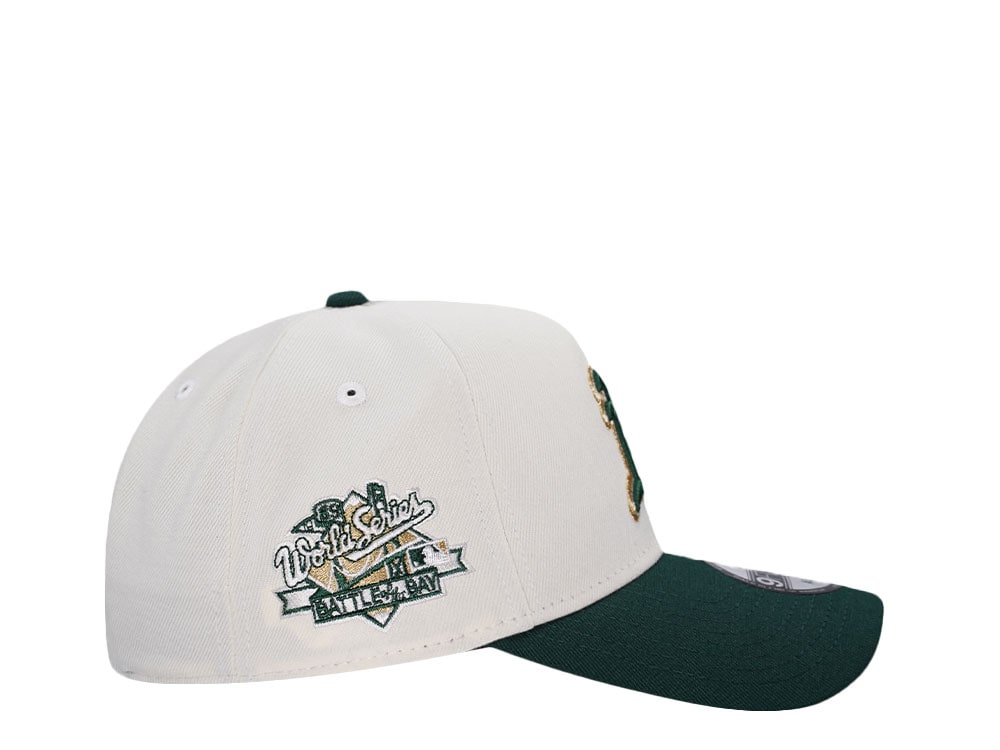 New Era Oakland Athletics World Series 1985 Chrome Two Tone Edition 9Forty A Frame Snapback Gorra