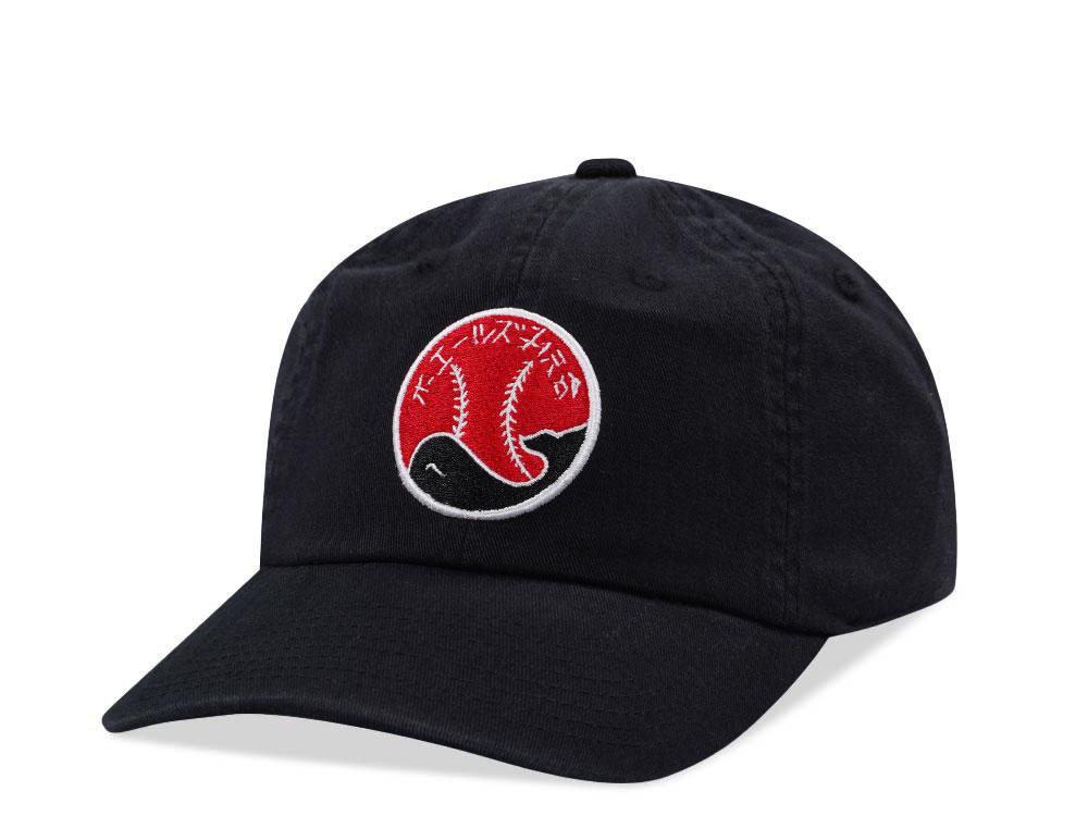 American Needle Tiyo Whales Black Ballpark Strapback Gorra
