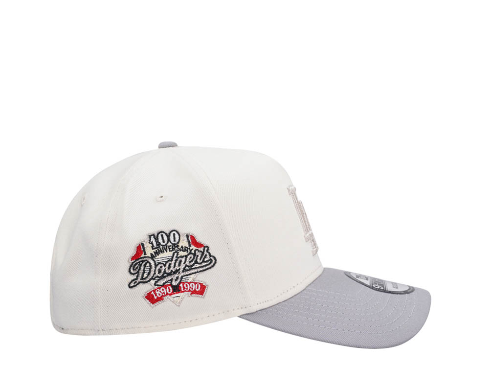 New Era Los Angeles Dodgers 100th Anniversary Chrome Metallic Two Tone Edition 9Forty A Frame Snapback Gorra