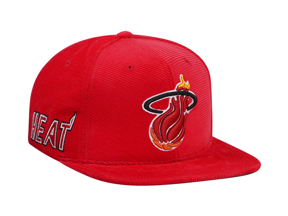 Mitchell & Ness Miami Heat Red Cord Hardwood Classic Snapback Gorra