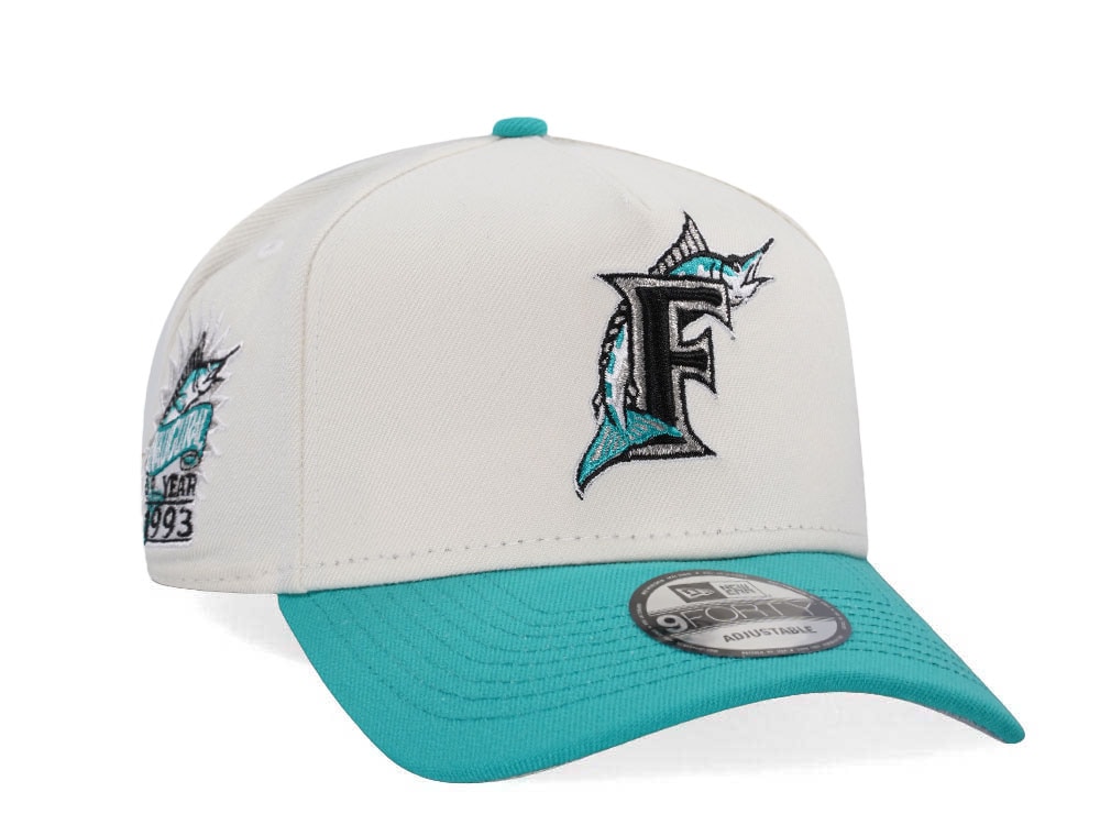 New Era Florida Marlins Inaugural Year 1993 Chrome Two Tone Edition 9Forty A Frame Snapback Gorra