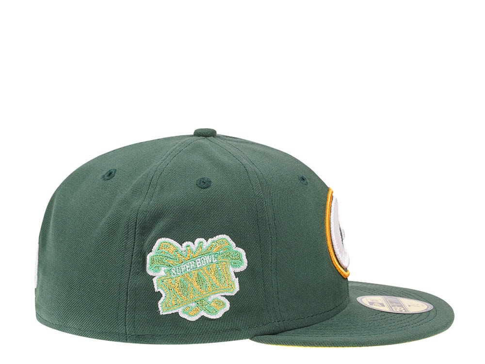 New Era Green Bay Packers Citruspop Patch Super Bowl XXXI 59fifty Fitted Gorra