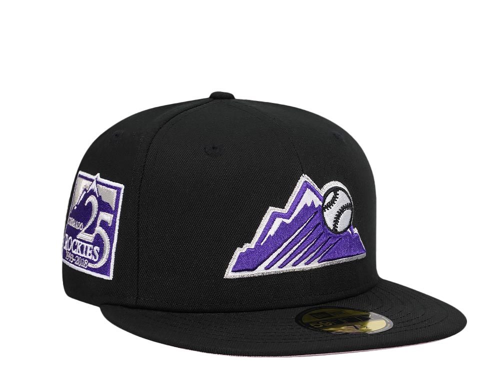 New Era Colorado Rockies 25th Anniversary Black and Pink Edition 59Fifty Fitted Gorra