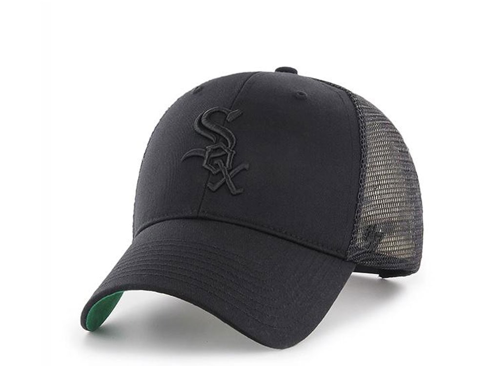 47Brand Chicago White Sox Black on Black Classic Trucker Snapback Gorra