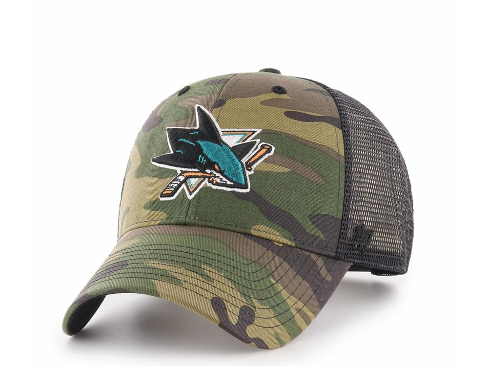 47Brand San Jose Sharks Classic Camo Trucker Snapback Gorra