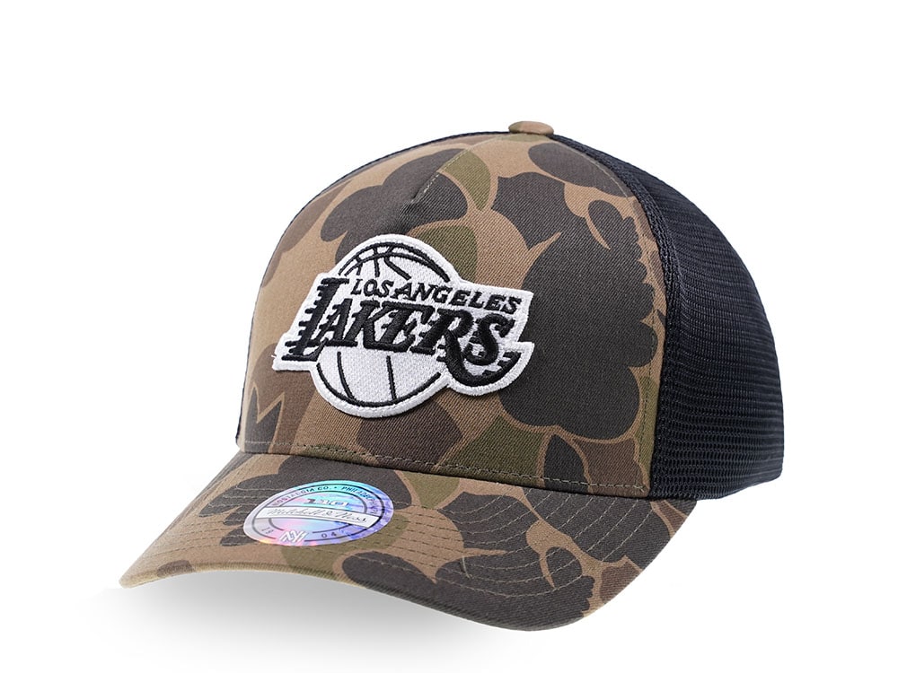 Mitchell & Ness Los Angeles Lakers Camo Trucker Gorra