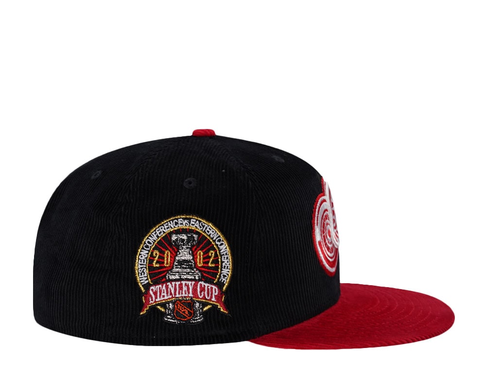 New Era Detroit Red Wings Stanley Cup 2002 Black Corduroy Two Tone Edition 59Fifty Fitted Gorra