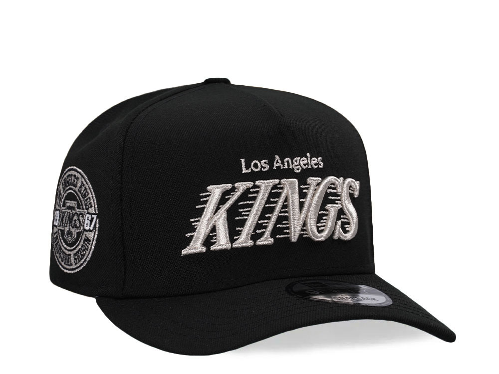 New Era Los Angeles Kings Inaugural Season Black Metallic 9Fifty A Frame Snapback Gorra
