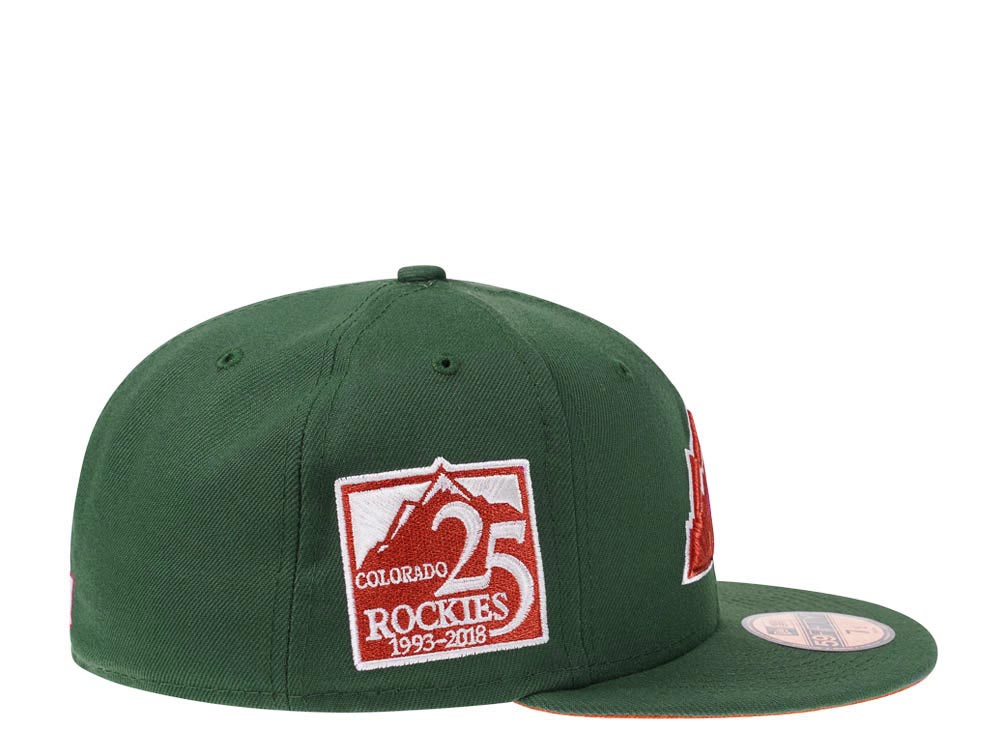 New Era Colorado Rockies 25th Anniversary Rust Green Edition 59Fifty Fitted Gorra