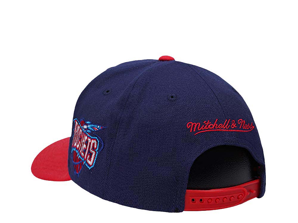 Mitchell & Ness Houston Rockets Shredder Stretch Hardwood Classic Red Flex Snapback Gorra