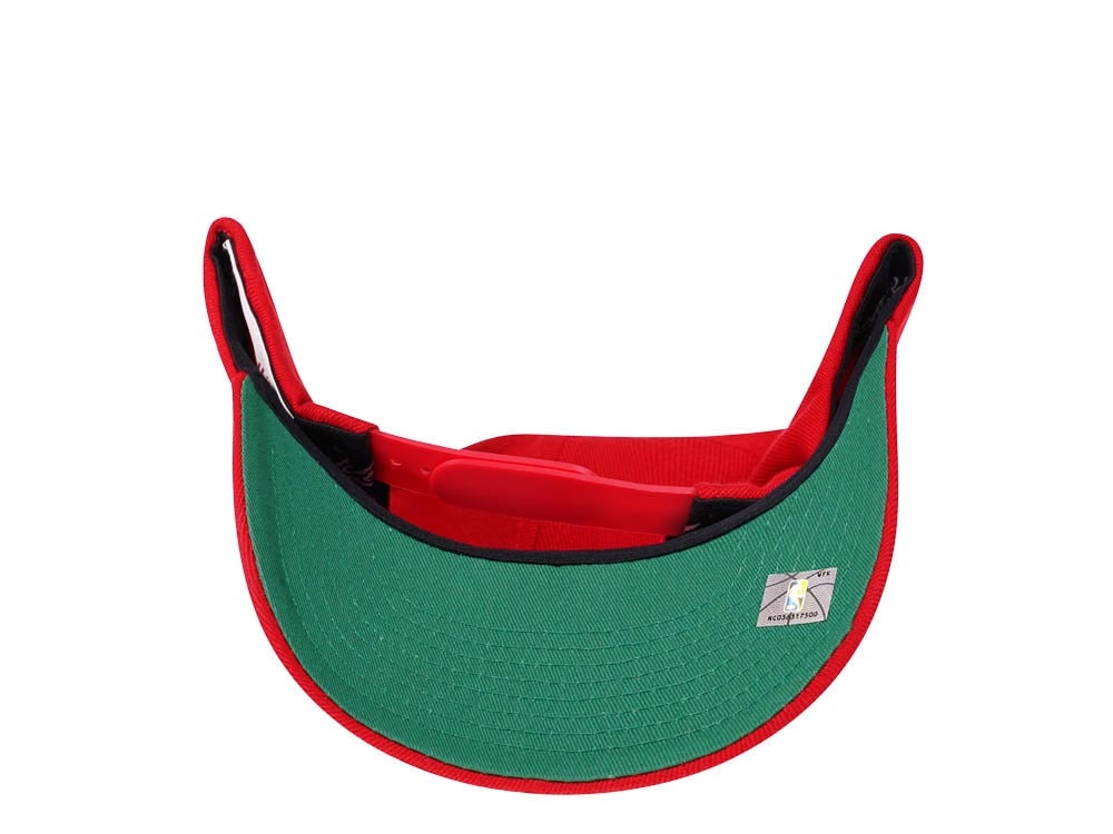 Mitchell & Ness Portland Trail Blazers Team Ground Red Line Solid Flex Snapback Gorra