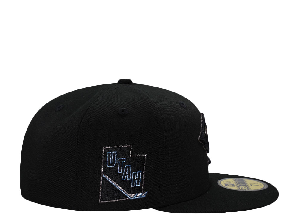 New Era Utah Mammoth Black on Black Prime Edition 59Fifty Fitted Gorra