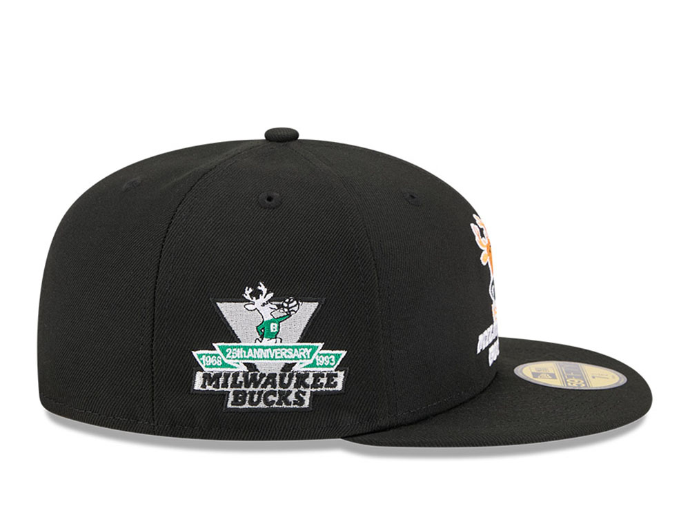 New Era Milwaukee Bucks HWC 20th Anniversary Black 59Fifty Fitted Gorra