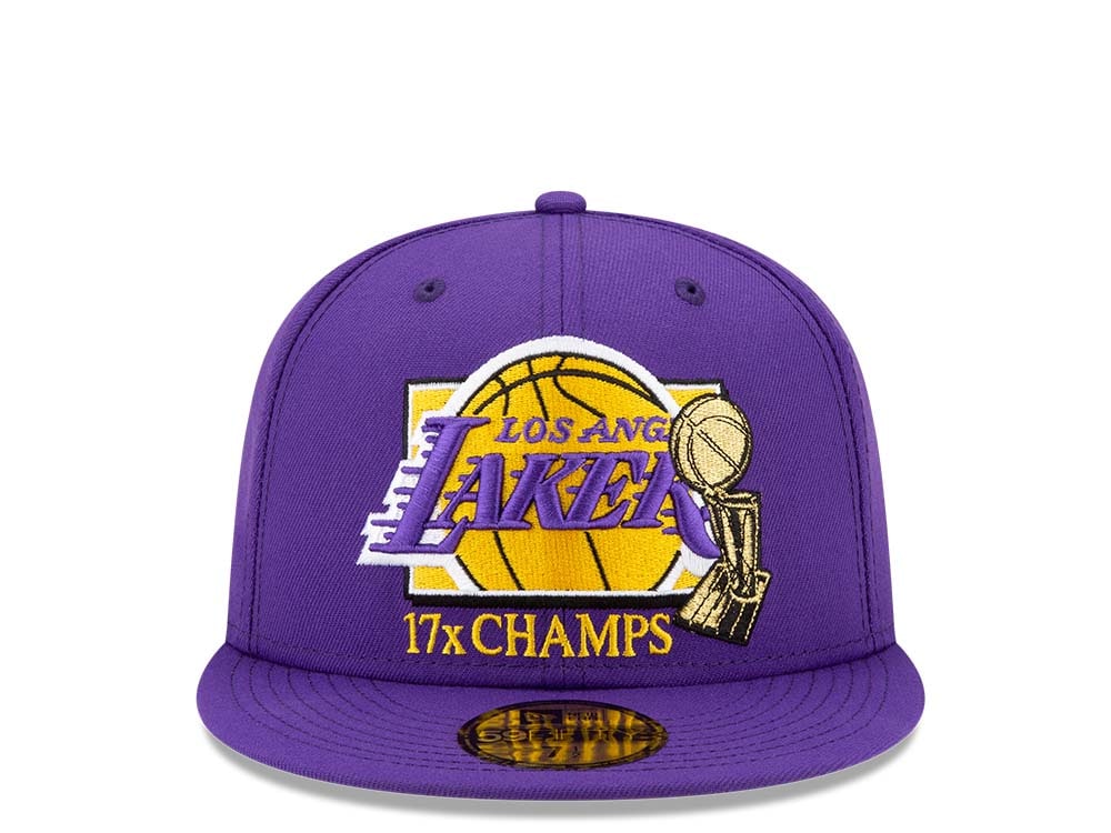New Era Los Angeles Lakers 17x Champs Purple 59Fifty Fitted Gorra