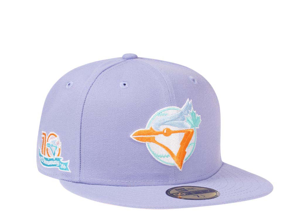 New Era Toronto Blue Jays 10th Anniversary Lavender Mango Prime Edition 59Fifty Fitted Gorra