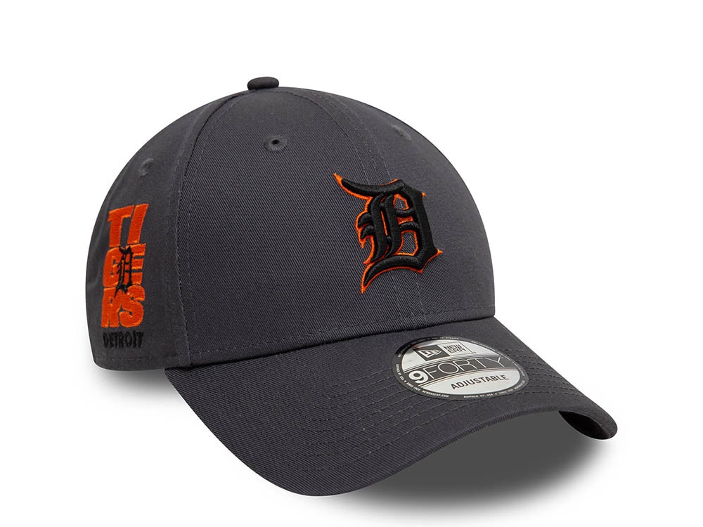 New Era Detroit Tigers MLB Patch Gray 9Forty Strapback Gorra