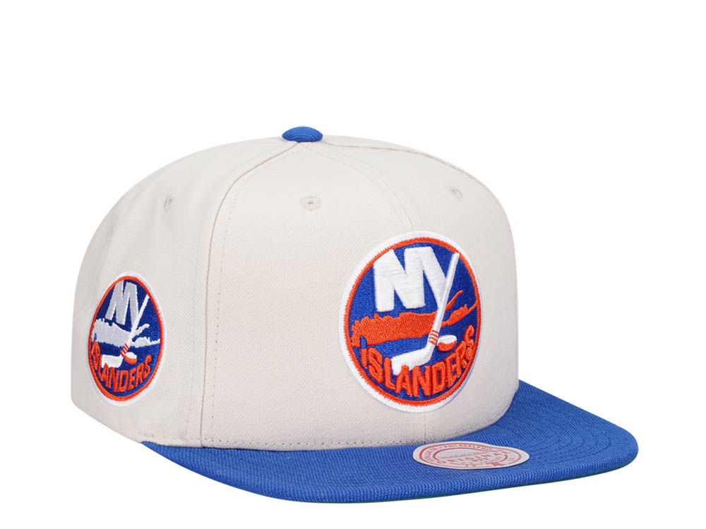 Mitchell & Ness New York Islanders Vintage Off-White Snapback Gorra