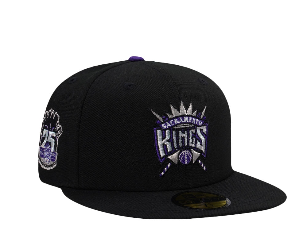 New Era Sacramento Kings 25th Anniversary Black Prime Edition 59Fifty Fitted Gorra