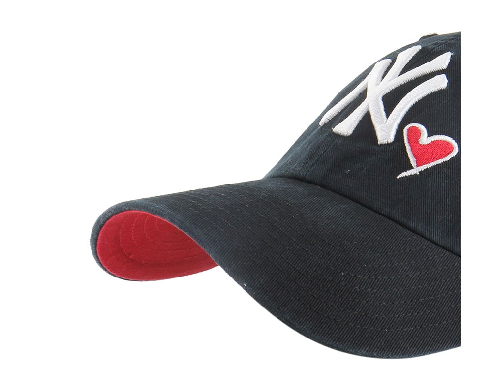 47 Brand New York Yankees Heart Icon Navy Clean Up Strapback Gorra