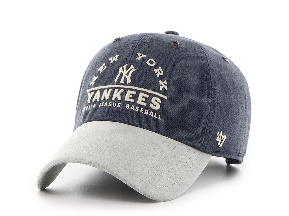 47 Brand New York Yankees Suede Visor Navy Clean Up Strapback Gorra