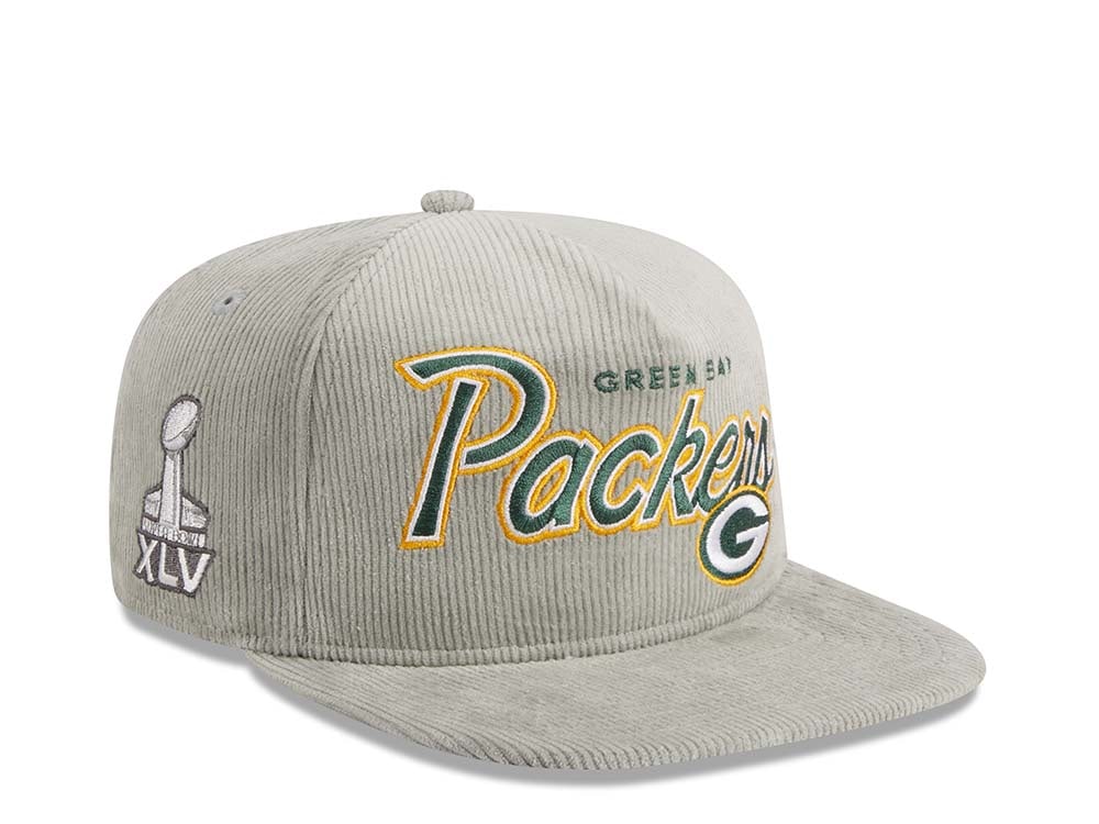 New Era Green Bay Packers Super Bowl XLV Cord Golfer Edition Snapback Gorra