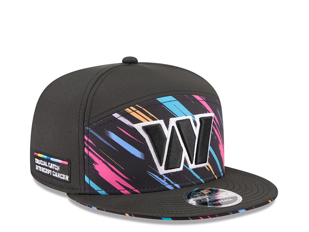 New Era Washington Commanders Crucial Catch 2026 Black Edition 9Fifty Split Panel Snapback Gorra