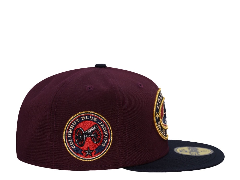 New Era Columbus Blue Jackets Maroon Two Tone Edition 59Fifty Fitted Gorra