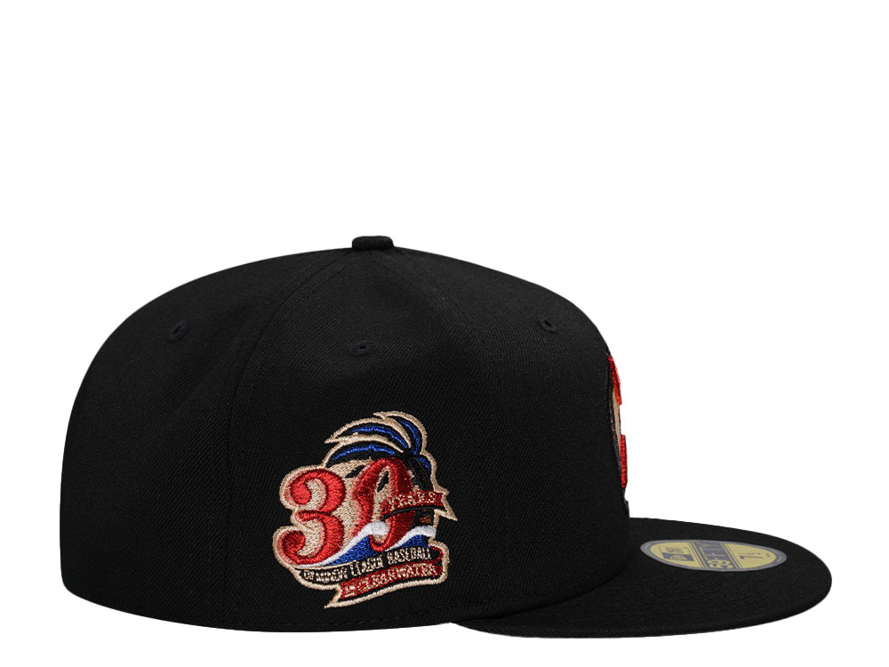 New Era Clearwater Threshers 30th Anniversary Black Throwback Edition 59Fifty Fitted Gorra
