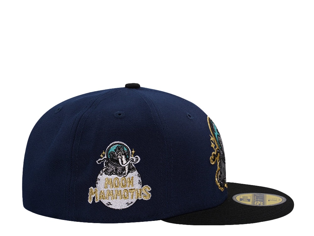 New Era Erie Sea Wolves Moon Mammoths Ocean Blue Two Tone Edition 59Fifty Fitted Gorra