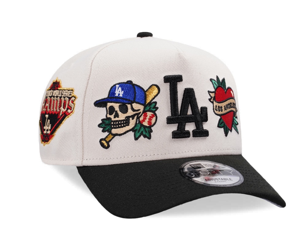 New Era Los Angeles Dodgers World Series 2025 Tattoo White Two Tone Edition 9Forty A Frame Snapback Gorra
