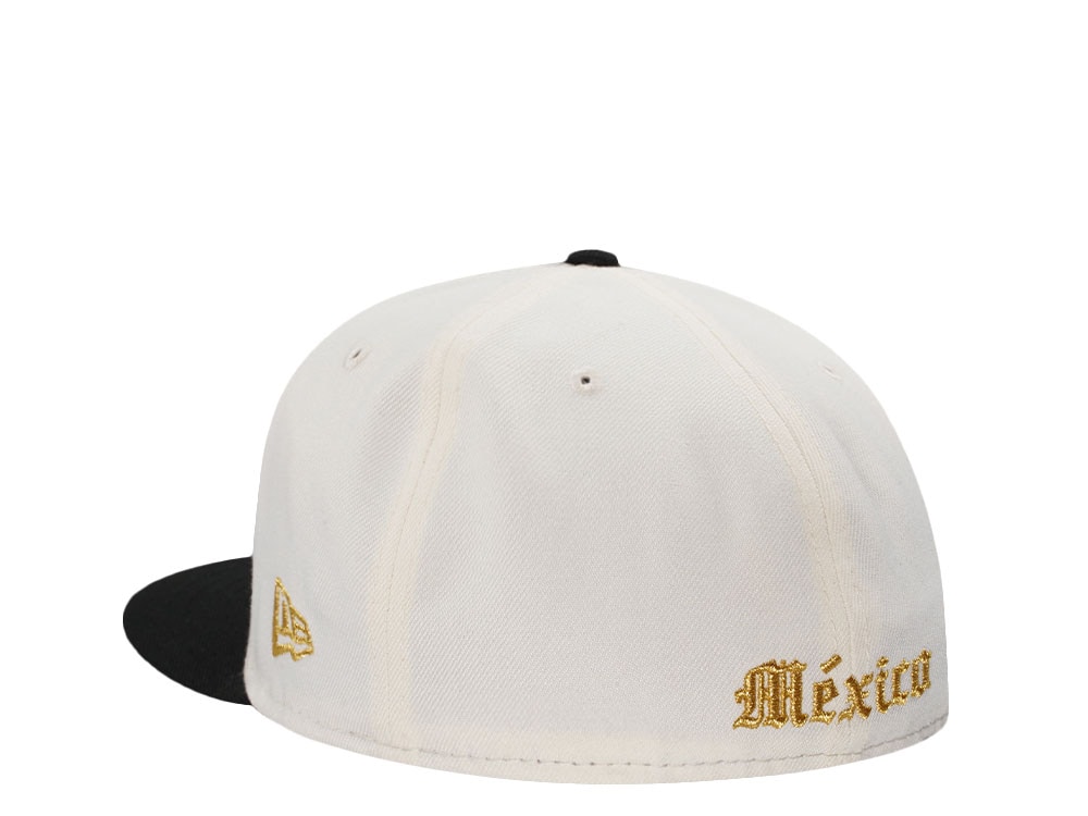 New Era Mexico Aztec Metallic Chrome Two Tone Edition 59Fifty Fitted Gorra