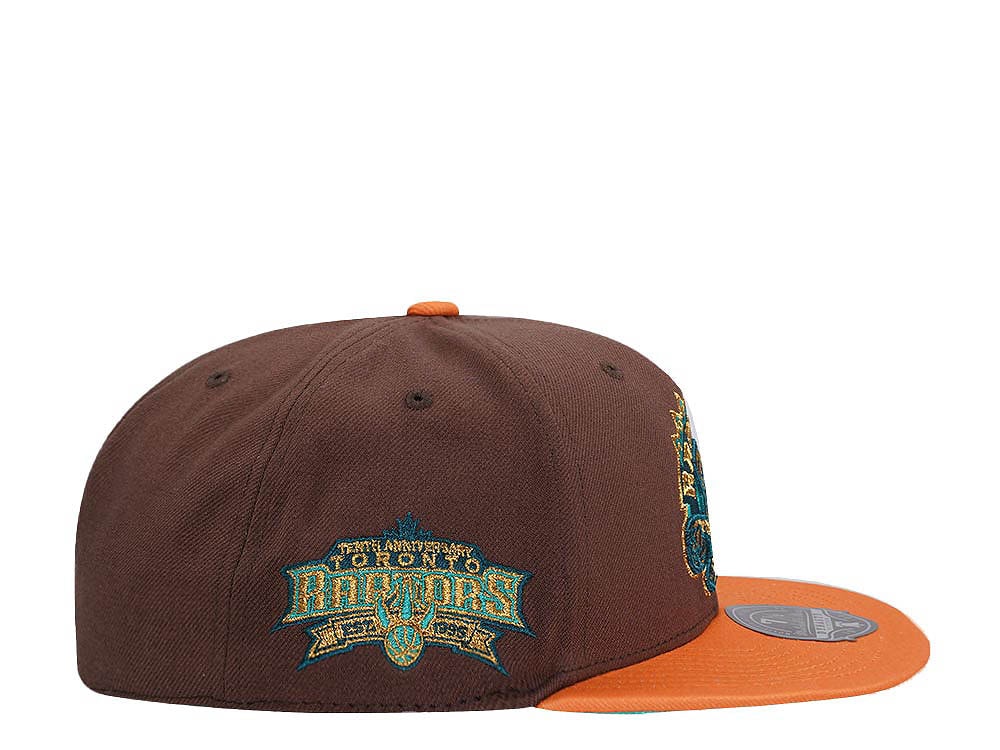 Mitchell & Ness Toronto Raptors 10th Anniversary Copper Top Hardwood Classic Dynasty Fitted Gorra