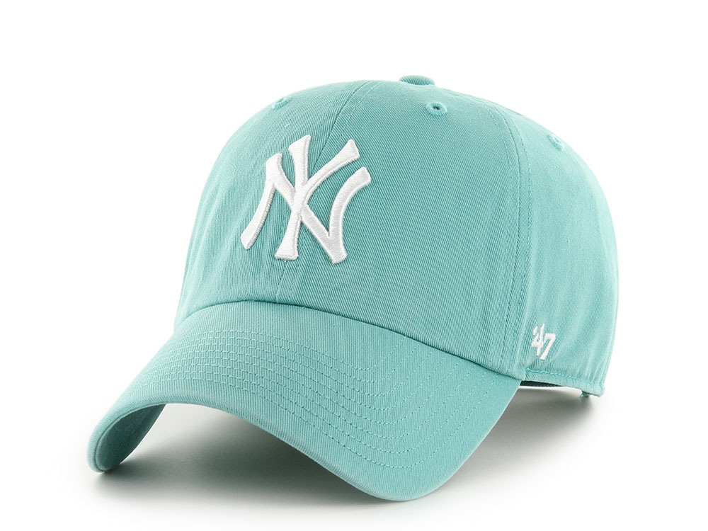 47 Brand New York Yankees Lagoon Blue Clean Up Strapback Gorra