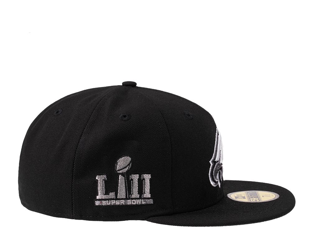 New Era Philadelphia Eagles Super Bowl LII Steel Black Edition 59Fifty Fitted Gorra