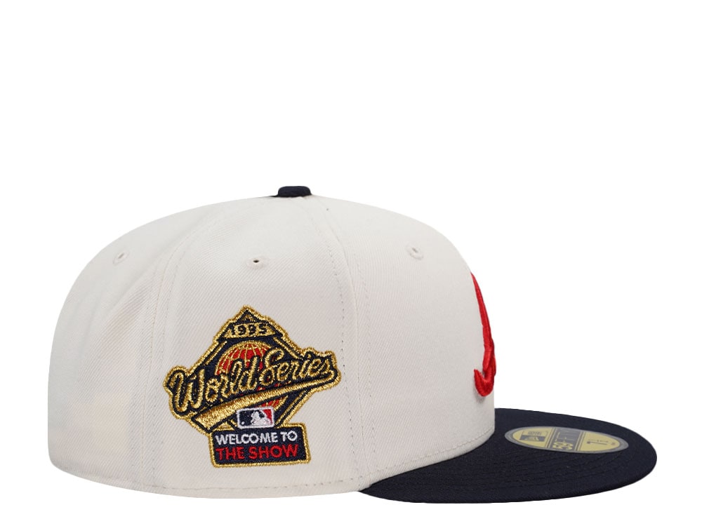 New Era Atlanta Braves World Series 1995 The Show Chrome Two Tone Edition 59Fifty Fitted Gorra