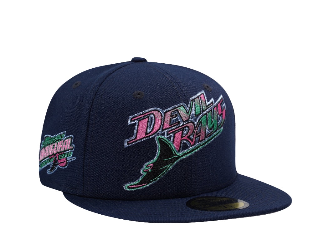 New Era Tampa Bay Rays Inaugural Season Ocean Blue Prime Edition 59Fifty Fitted Gorra