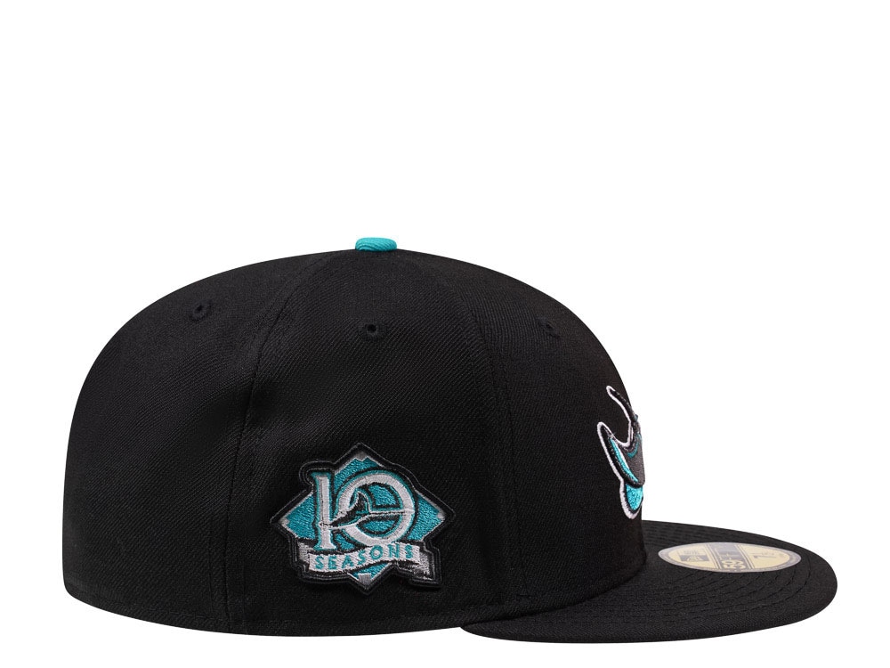 New Era Tampa Bay Rays 10 Seasons Black Pearl  Edition 59Fifty Fitted Gorra