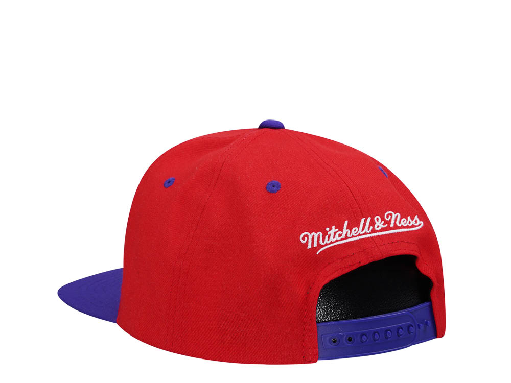 Mitchell & Ness Toronto Raptors Transcript Red Two Tone Snapback Gorra