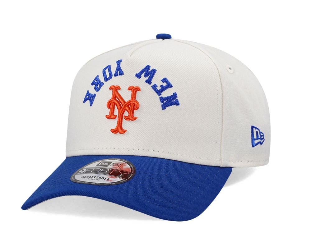 New Era New York Mets Giants Script Chrome Two Tone Edition 9Forty A Frame Snapback Gorra