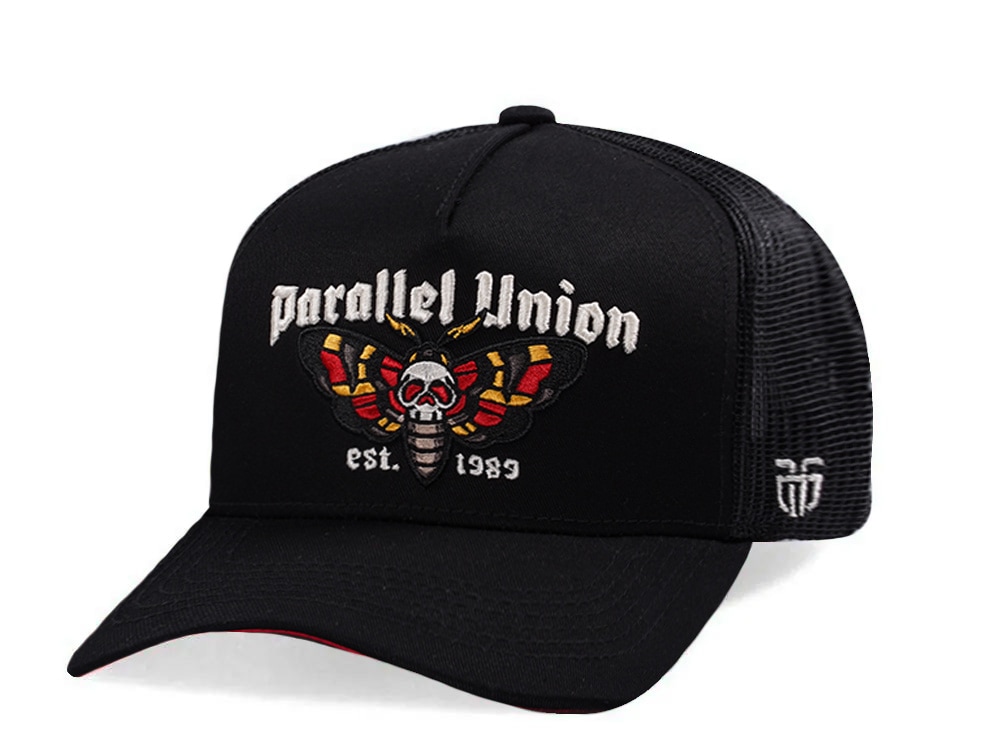 Parallel Union Skull Butterfly Patch Black Edition Trucker Snapback Gorra