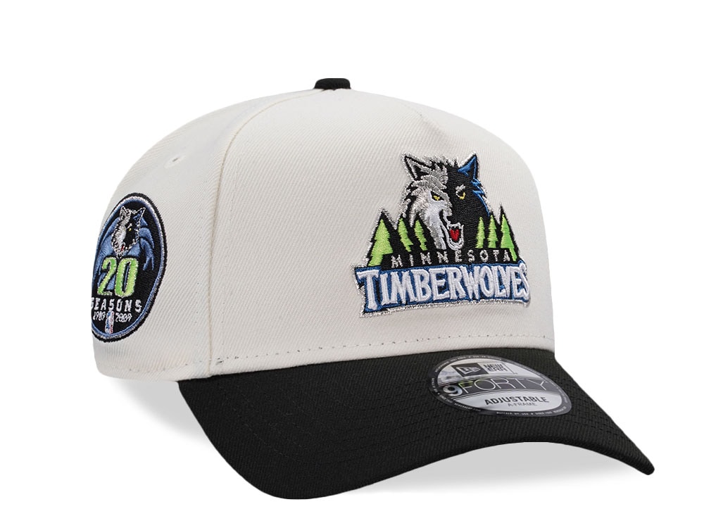 New Era Minnesota Timberwolves 20 Seasons Chrome Two Tone Edition 9Forty A Frame Snapback Gorra