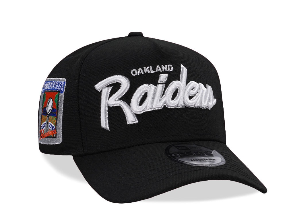 New Era Oakland Raiders Super Bowl XI Black Prime Edition 9Forty A Frame Snapback Gorra