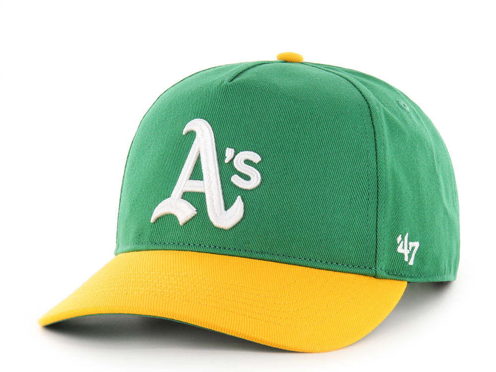 47 Brand Oakland Athletics Cooperstown Golden Age Kelly Green Hitch Snapback Gorra
