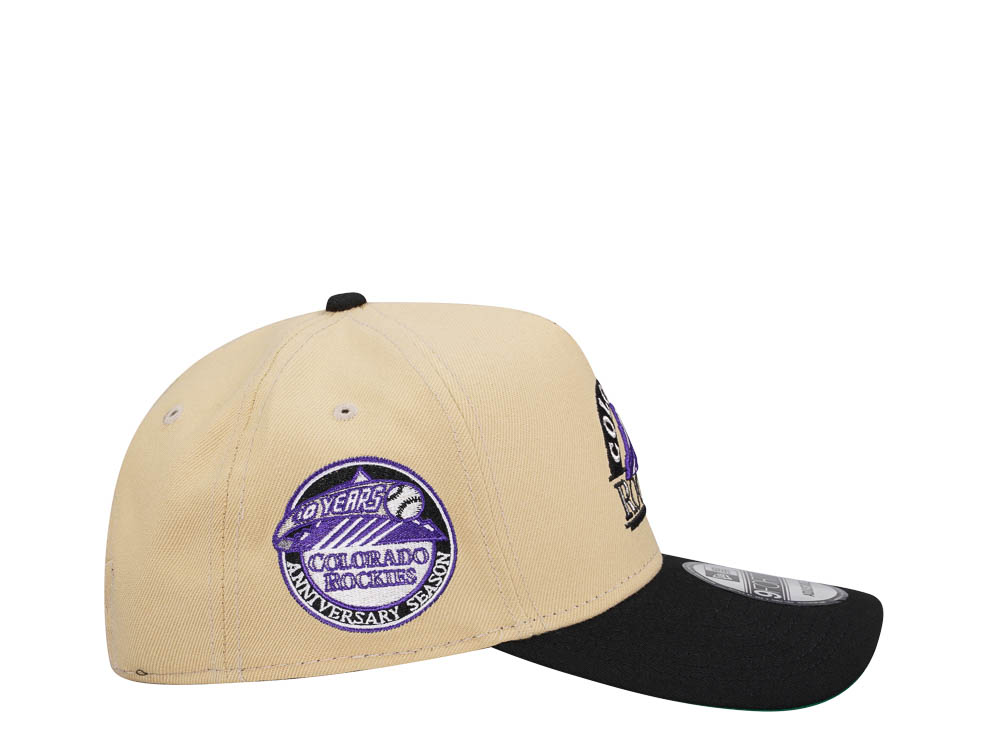 New Era Colorado Rockies 10th Anniversary Two Tone Throwback Edition 9Forty A Frame Snapback Gorra