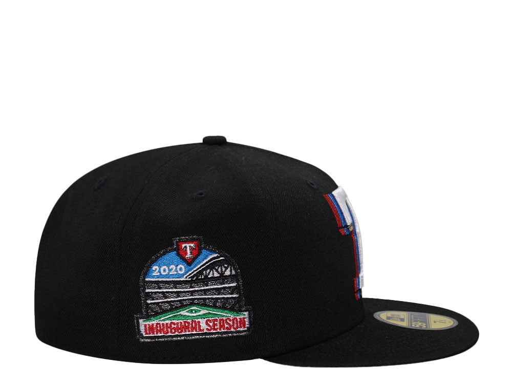 New Era Texas Rangers Inaugural Season 2020 Cacading Black Edition 59Fifty Fitted Gorra