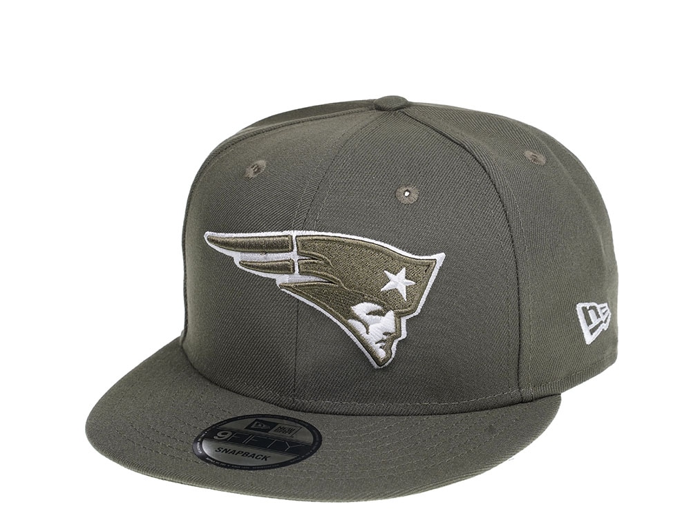 New Era New England Patriots Olive 9Fifty Snapback Gorra