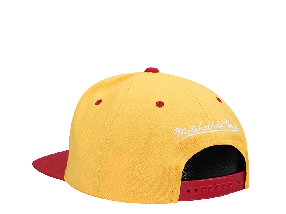Mitchell & Ness Atlanta Hawks Transcript Yellow Two Tone Snapback Gorra